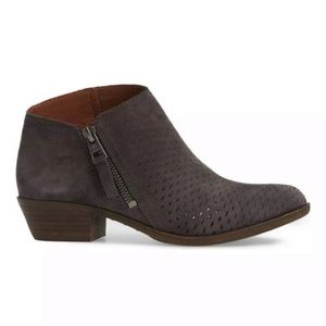Lucky Brand Dark Gray Perforated Booties 9